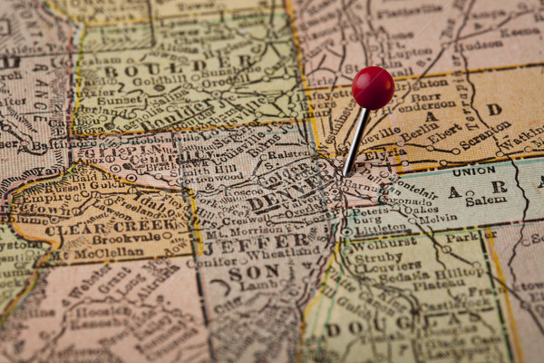 Stock photo: Denver and central Colorado map