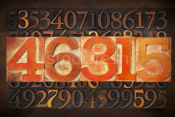Liczbowy streszczenie numery vintage drewna Zdjęcia stock © PixelsAway