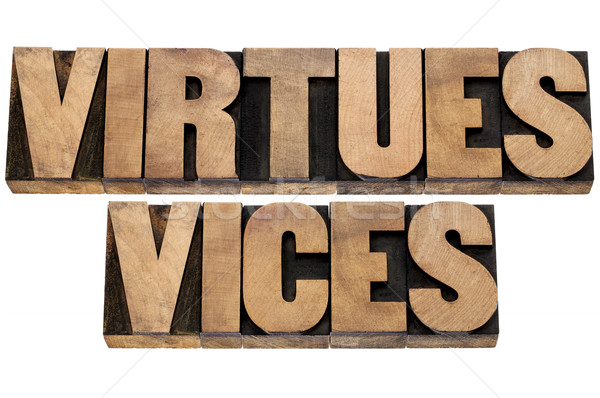 virtues and vices words Stock photo © PixelsAway