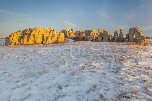 Natürlichen Festung Wahrzeichen Sandstein weiß Fluss Stock foto © PixelsAway