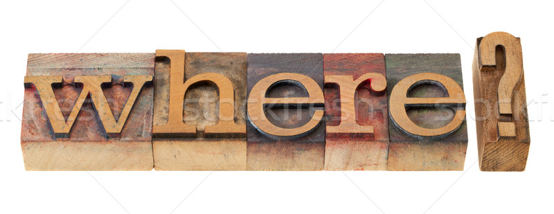 where question in letterpress type Stock photo © PixelsAway