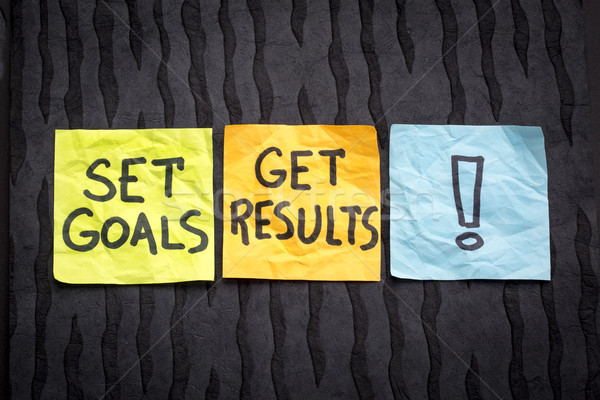 set goals, get result concept Stock photo © PixelsAway