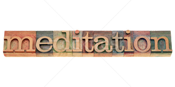 медитации тип изолированный текста Vintage Сток-фото © PixelsAway