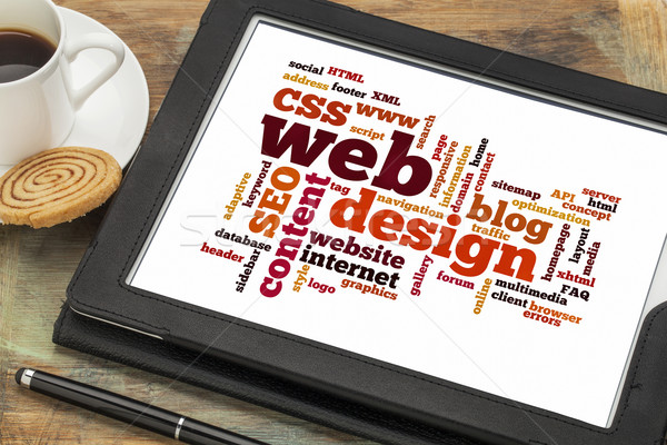 web design word or tag cloud Stock photo © PixelsAway