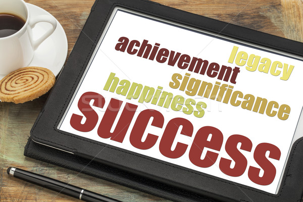 success concept on digital tablet Stock photo © PixelsAway