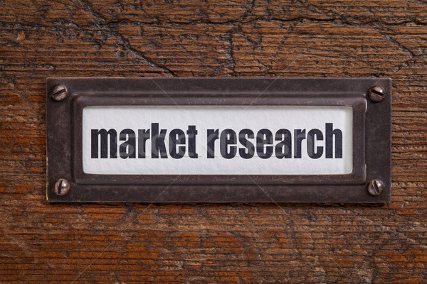 market research - file cabinet label Stock photo © PixelsAway