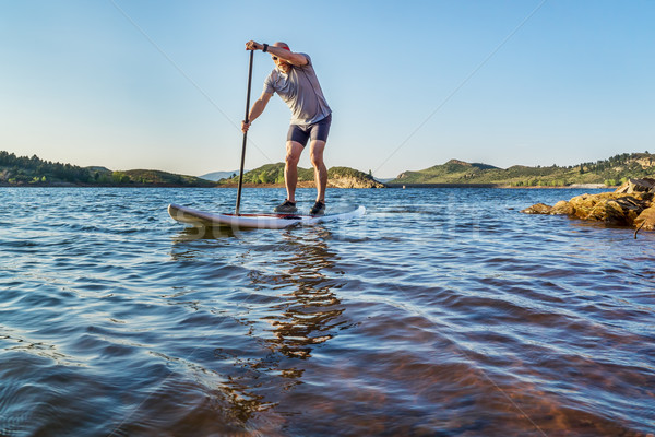 stand up paddling in Colorado Stock photo © PixelsAway