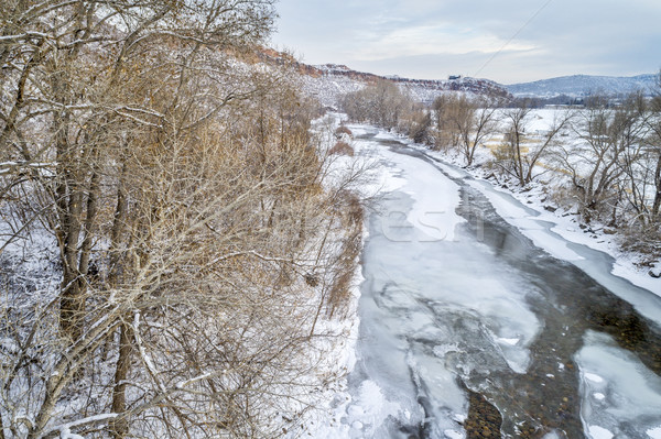 Poudre River above Fort Collins in winter scenery Stock photo © PixelsAway