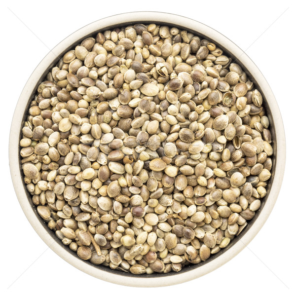 hemp seeds in a round bowl Stock photo © PixelsAway