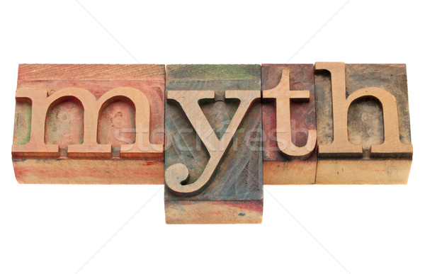 myth in letterpress type Stock photo © PixelsAway