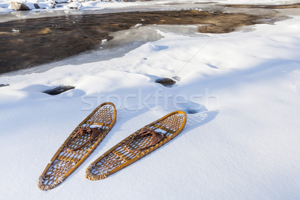 classic Bear Paw snowshoes Stock photo © PixelsAway