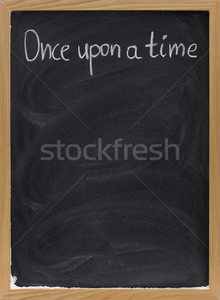 storytelling opening phrase on blackboard Stock photo © PixelsAway