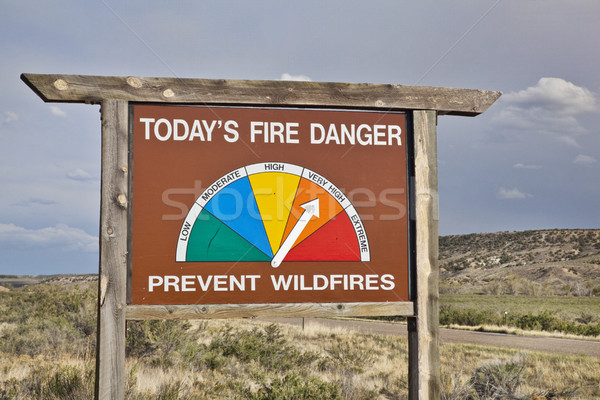high fire danger roadside sign in Colorado Stock photo © PixelsAway