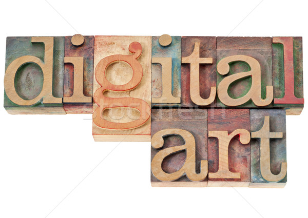 digital art in wood type Stock photo © PixelsAway