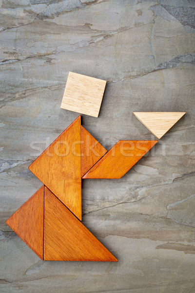 abstract figure offering tea Stock photo © PixelsAway