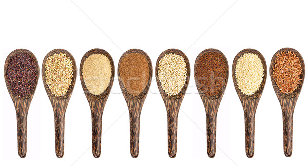 Gluténmentes gabona gyűjtemény választék magvak fekete Stock fotó © PixelsAway