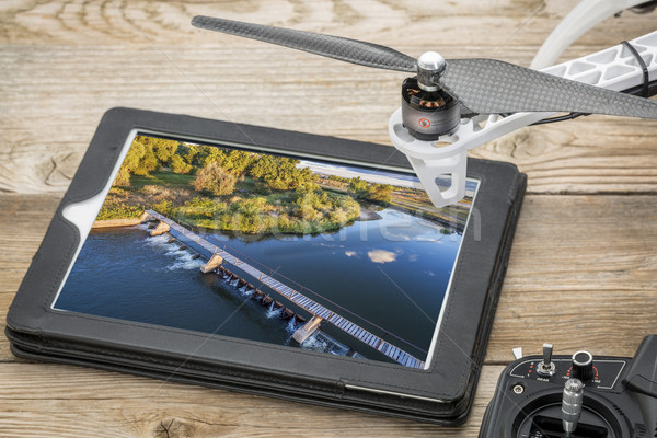 Stock photo: drone aerial photography concept