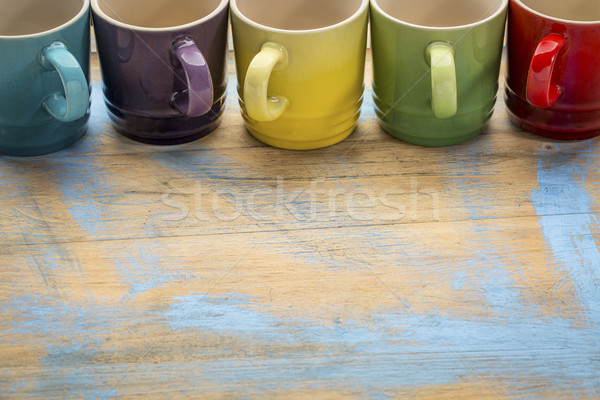 colorful stoneware coffee cups  Stock photo © PixelsAway