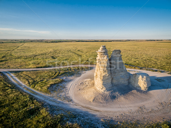 Castel stâncă Kansas prerie piatra de var Imagine de stoc © PixelsAway