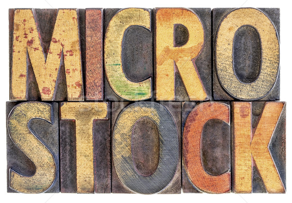 microstock word abstract in wood type Stock photo © PixelsAway