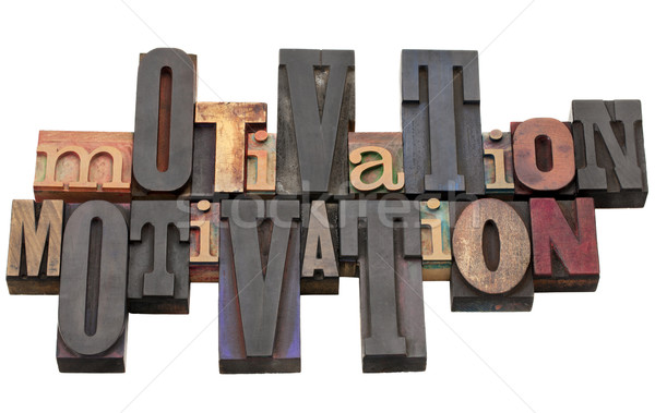 motivation word in letterpress type Stock photo © PixelsAway