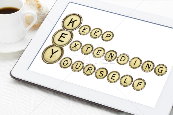 keep extending yourself  (KEY) - motivation acronym Stock photo © PixelsAway
