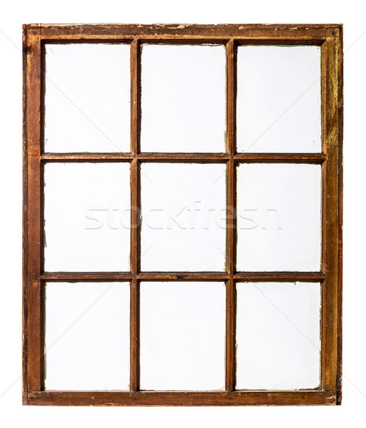 Stock photo: vintage sash window panel