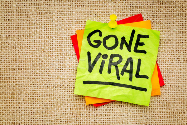 Gone viral - sticky note Stock photo © PixelsAway