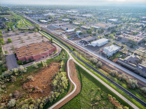aerial view of bike trails and green areas in Fort Collins,itled Stock photo © PixelsAway