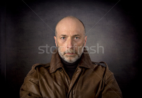 headshot of man in leather jacket Stock photo © PixelsAway