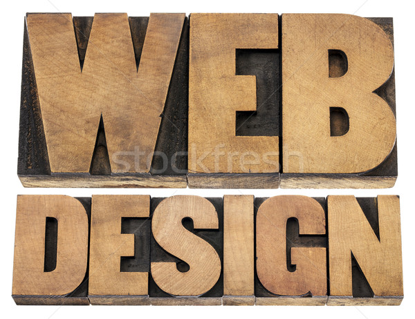 Web design lemn tip izolat text Imagine de stoc © PixelsAway