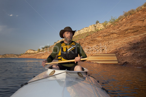 canoe paddling in Colorado Stock photo © PixelsAway