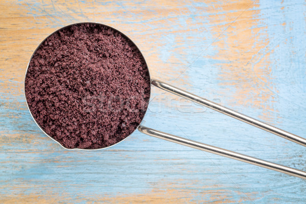acai berry powder on metal scoop Stock photo © PixelsAway