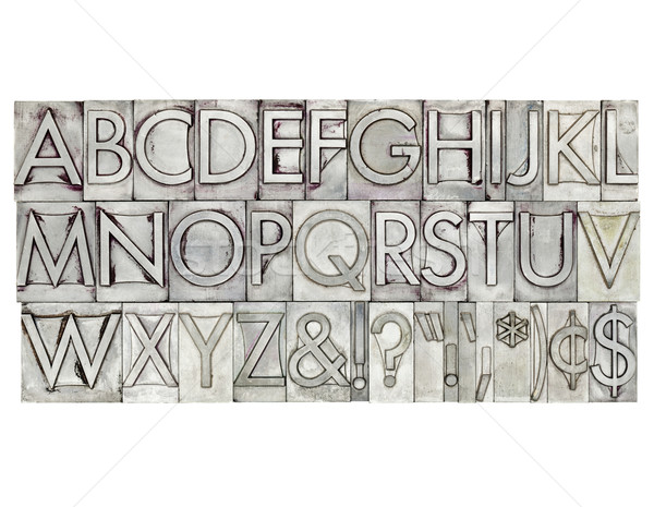 Alfabeto metal tipo english dollaro cento Foto d'archivio © PixelsAway