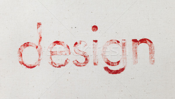 Design Leinwand rot Druck weiß Baumwolle Stock foto © PixelsAway