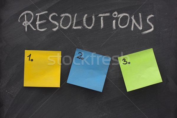 blank list of resolutions on blackboard Stock photo © PixelsAway