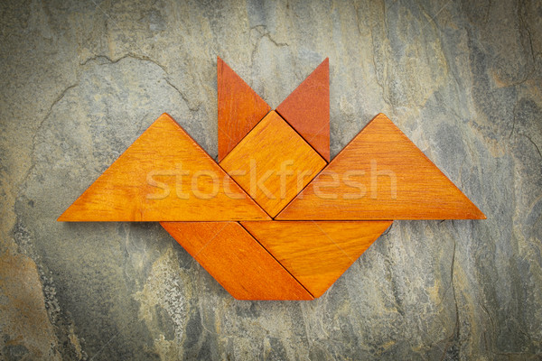 tangram bat abstract Stock photo © PixelsAway