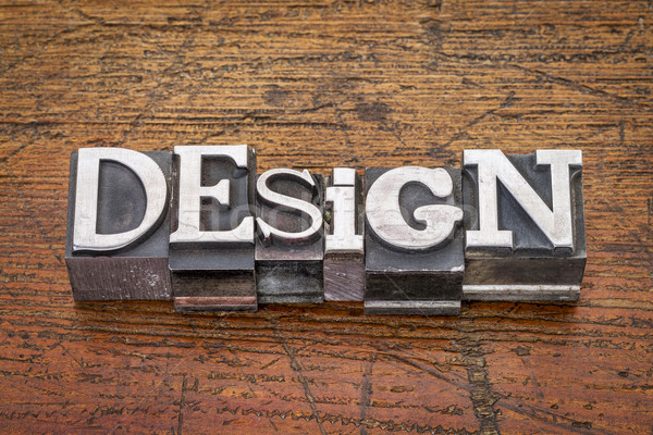 design word in metal type Stock photo © PixelsAway