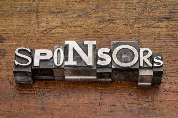sponsors word in metal type Stock photo © PixelsAway