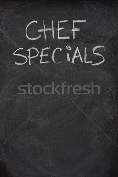 chef specials title on blackboard Stock photo © PixelsAway