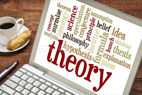 理論 詞雲 筆記本電腦 杯 咖啡 抽象 商業照片 © PixelsAway