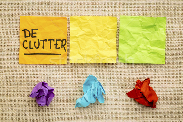 declutter concept on sticky notes Stock photo © PixelsAway