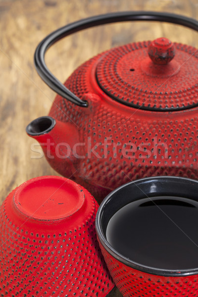 Rouge tasse thé détail traditionnel [[stock_photo]] © PixelsAway