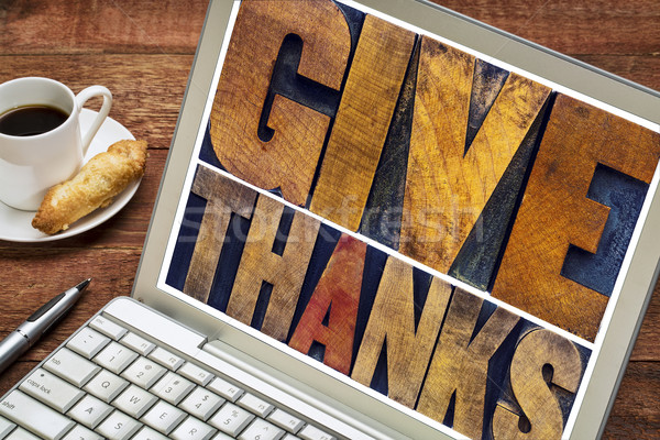 Stock photo: Give thanks - Thanksgiving concept