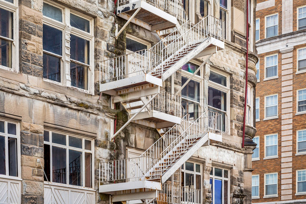 fire stairs in old building Stock photo © PixelsAway