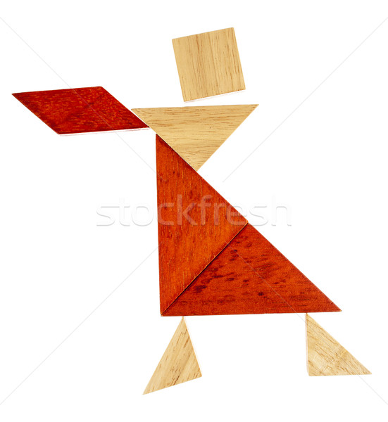 tangram dancer or waitress Stock photo © PixelsAway