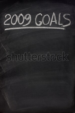 2011 doelen titel Blackboard witte Stockfoto © PixelsAway