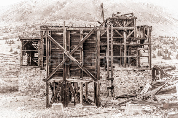 ruins of gold mine in Rocky Mountains Stock photo © PixelsAway