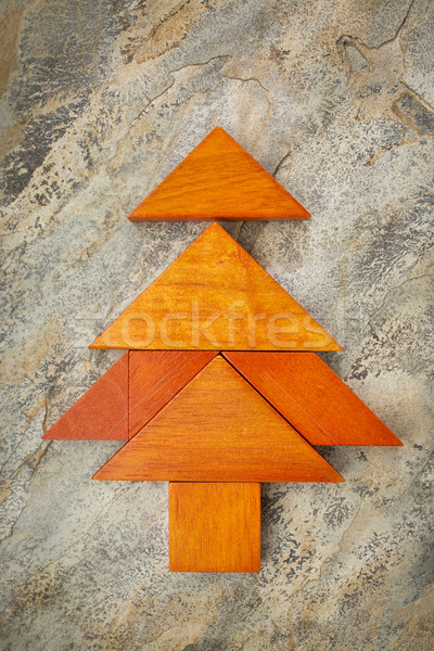 tangram Christmas tree Stock photo © PixelsAway