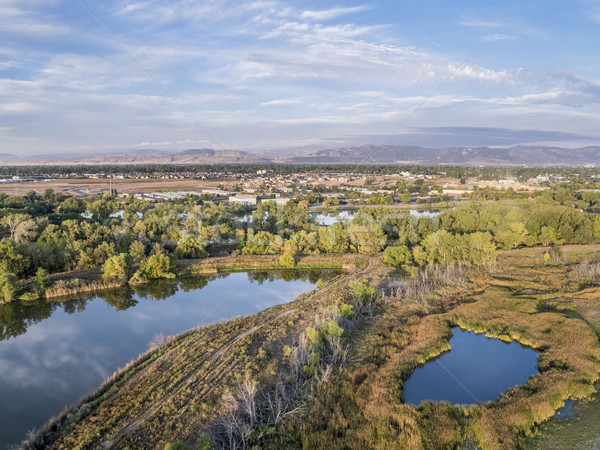 aerial view of swamp natural area Stock photo © PixelsAway